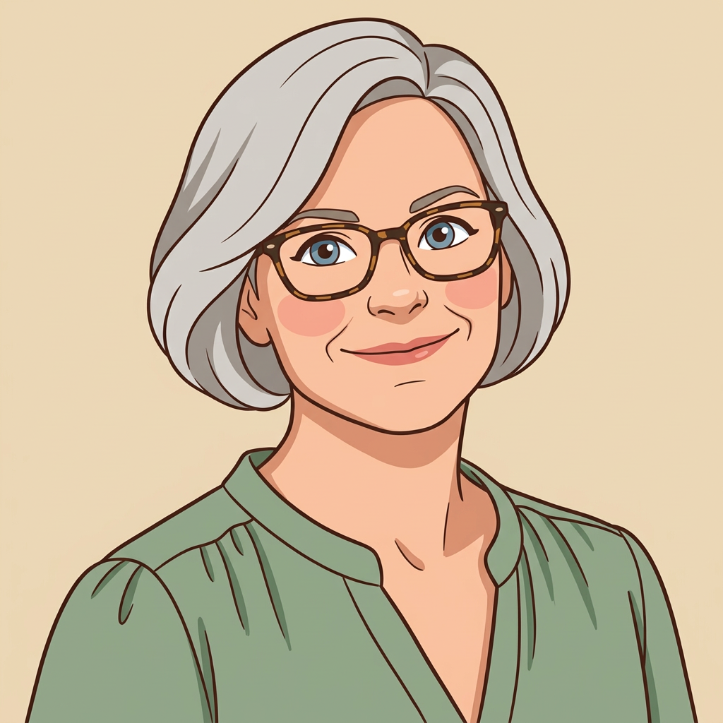 Tecknat porträtt av Eva